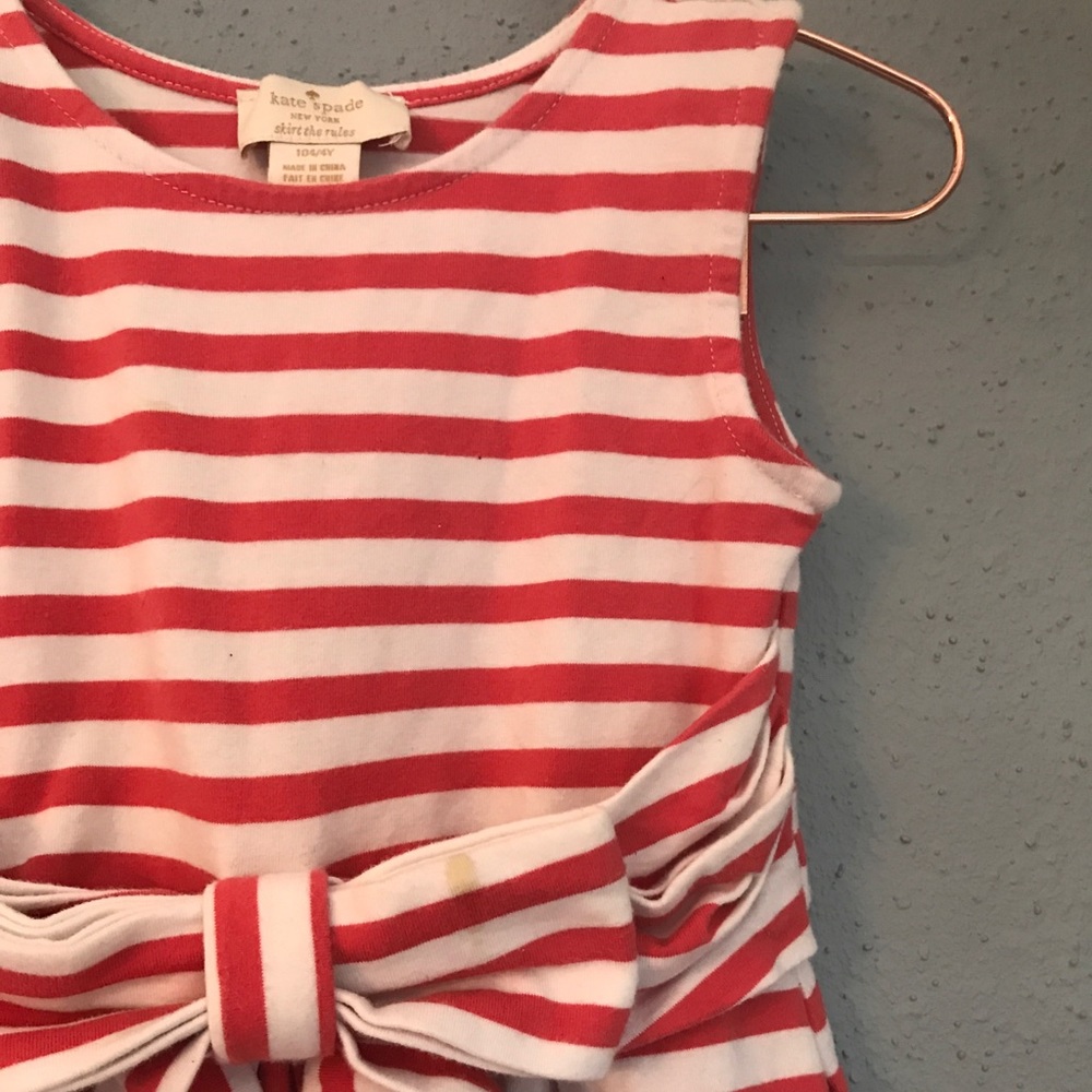 Red/white striped Kate Spade dress